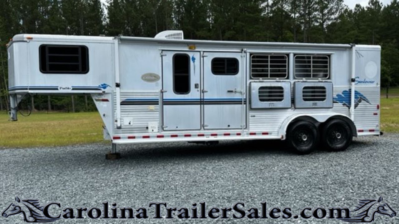 1998 Sundowner 3 Horse Trailer Tour | 4.5' Compact LQ, All Aluminum, Solid! Great Starter LQ!