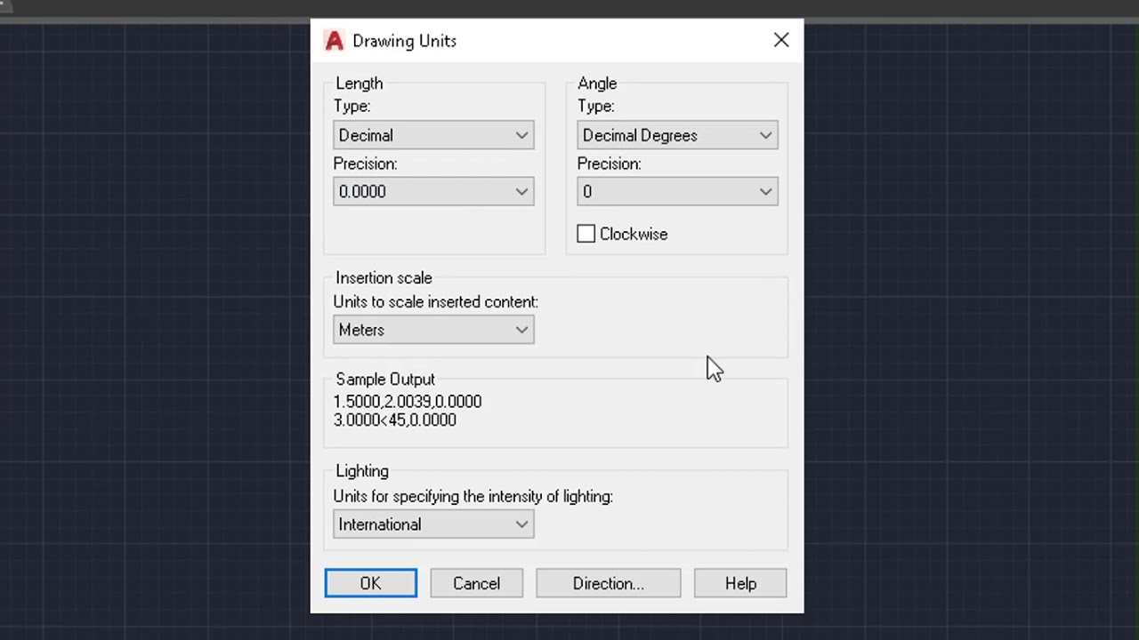 AutoCAD Units setting การตั้งค่าหน่วยวัดในโปรแกรม AutoCAD