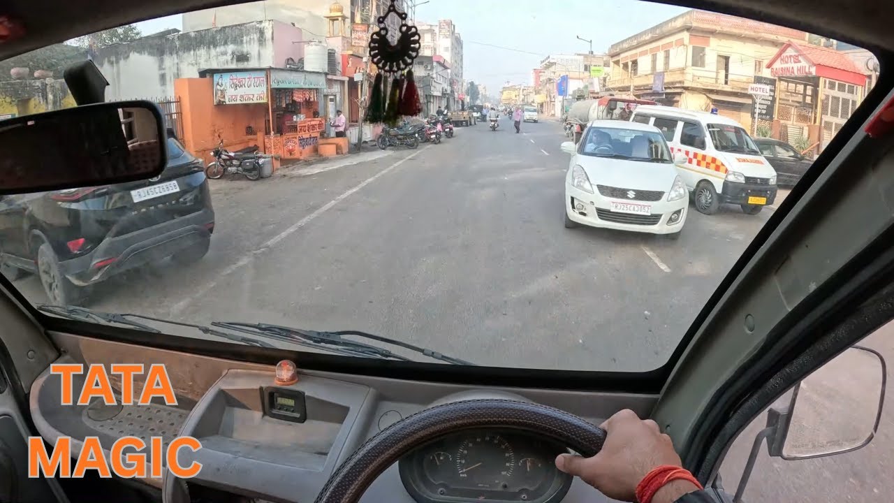 driving TATA MAGIC IN HEAVY TRAFFIC POV