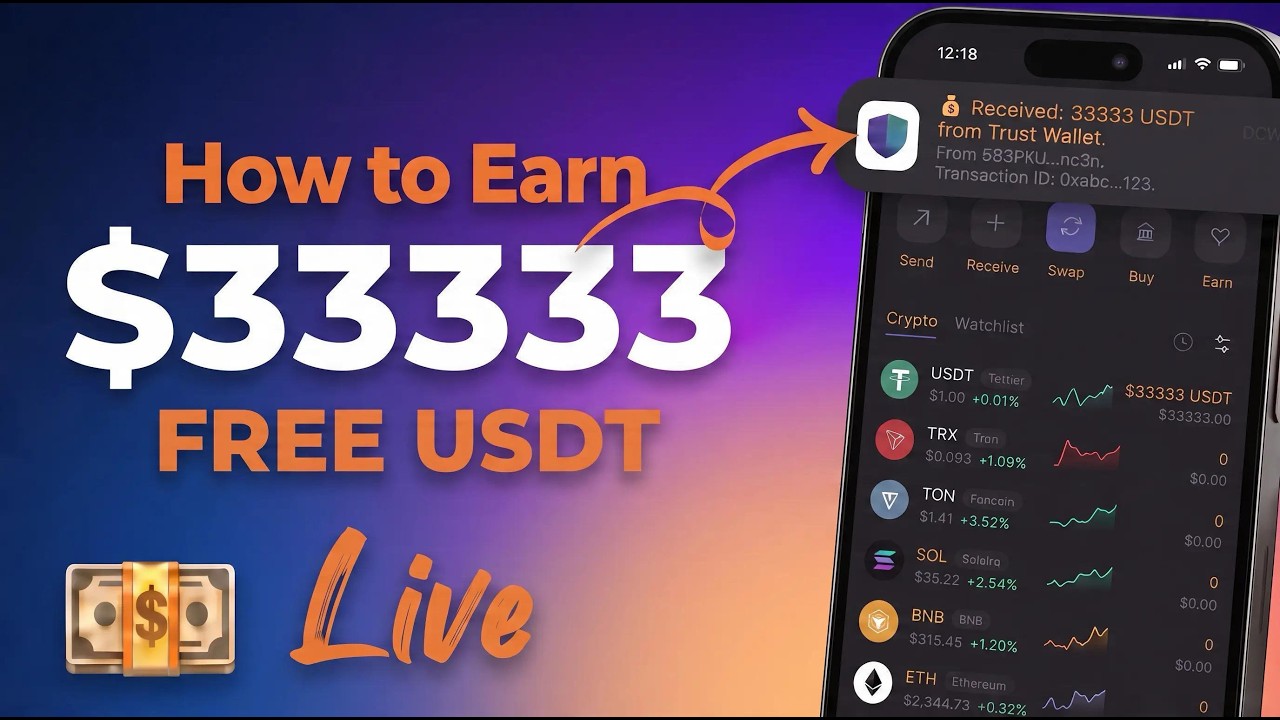 Бесплатные USDT в 2026 году? | Тестирую новое приложение с крипто-наградами