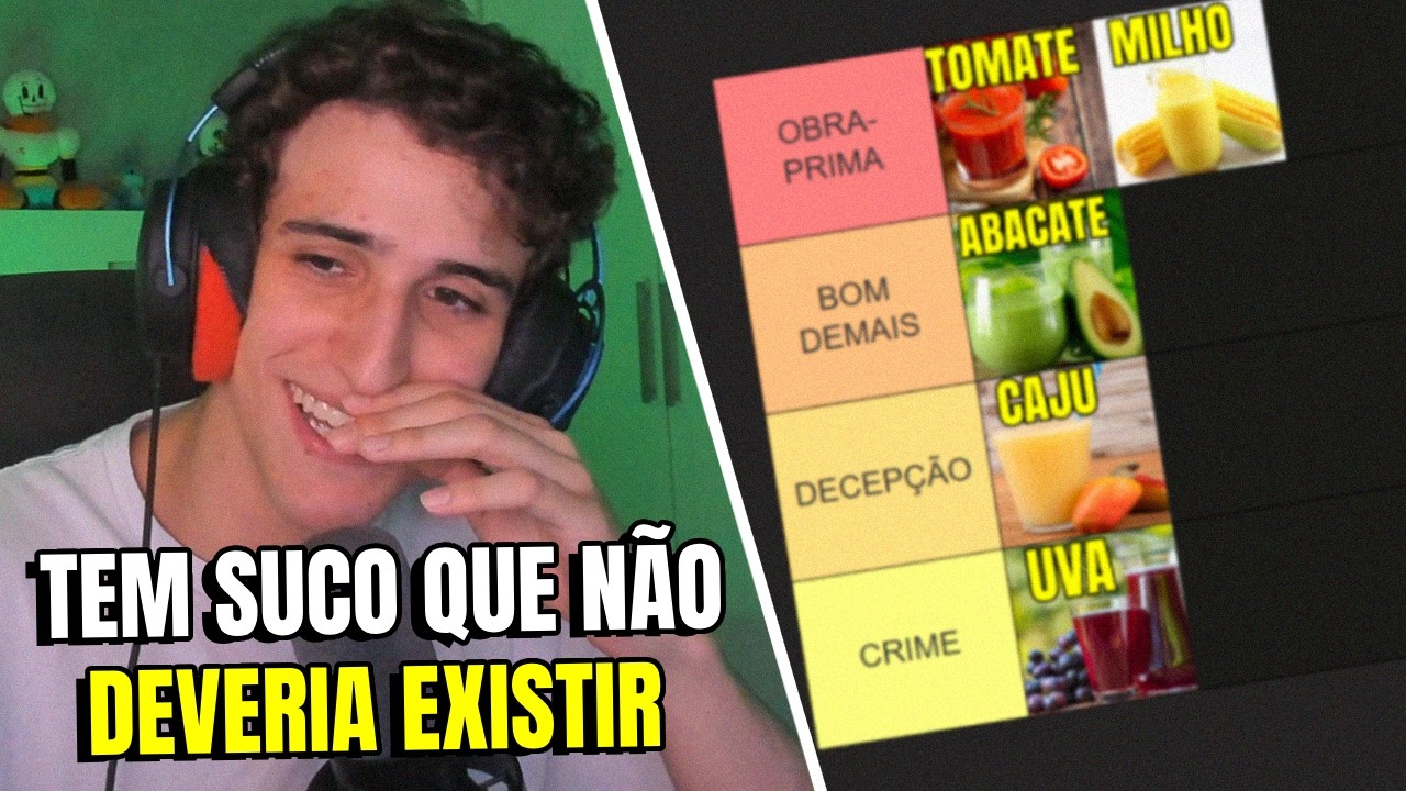 CALIGRAFO FAZ TIER LIST DE MELHORES SUCOS
