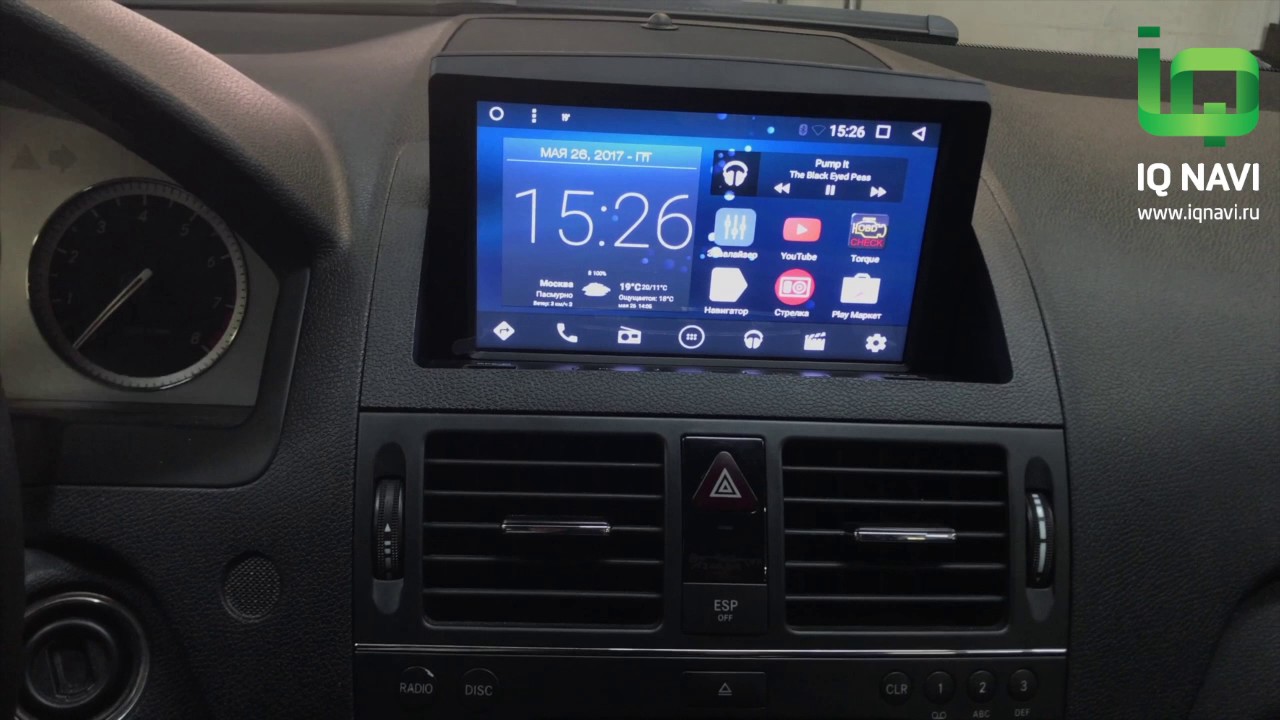 Обзор магнитолы на Андроиде IQ NAVI T44-1003C Mercedes C-class W204 (2007-2011) с экраном 8