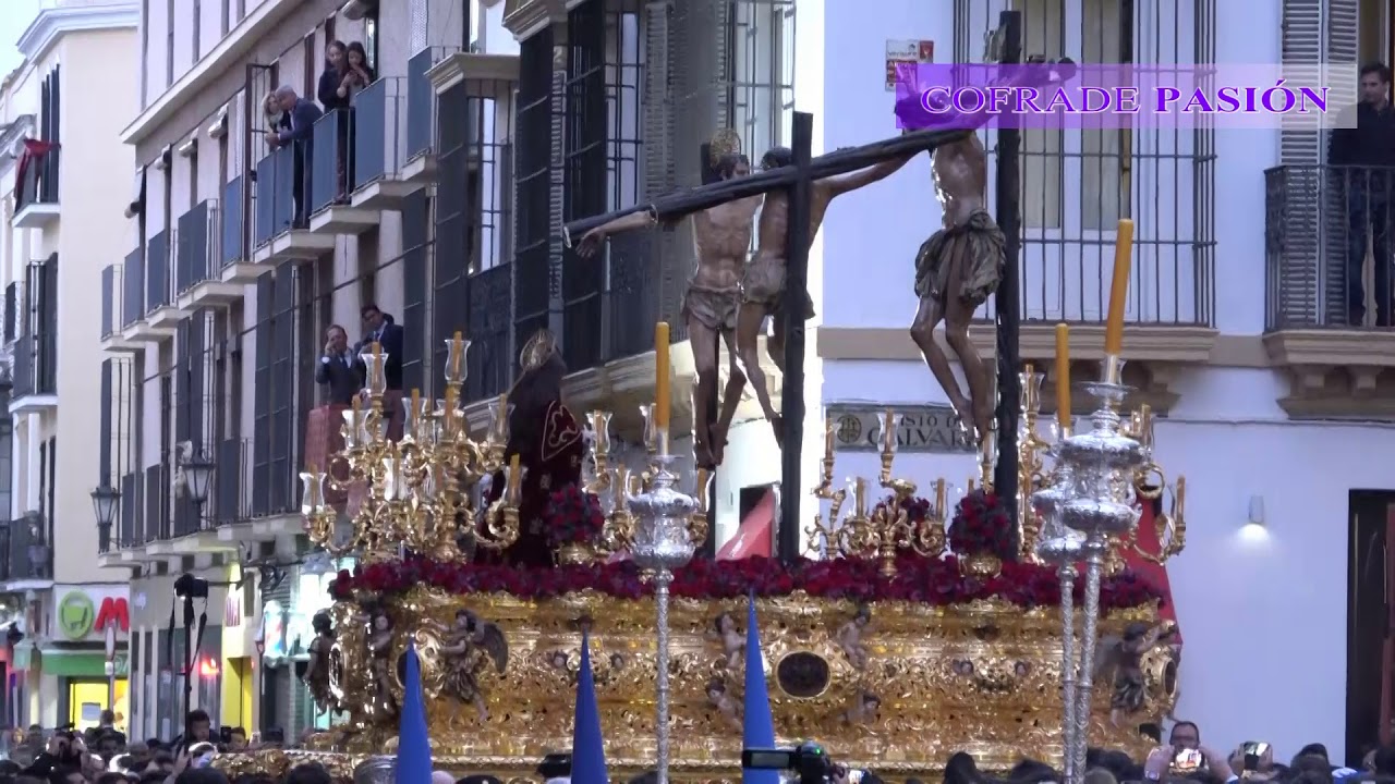 Cristo de la Conversión del Buen Ladrón (Montserrat) por la Magdalena (Semana Santa Sevilla 2018)