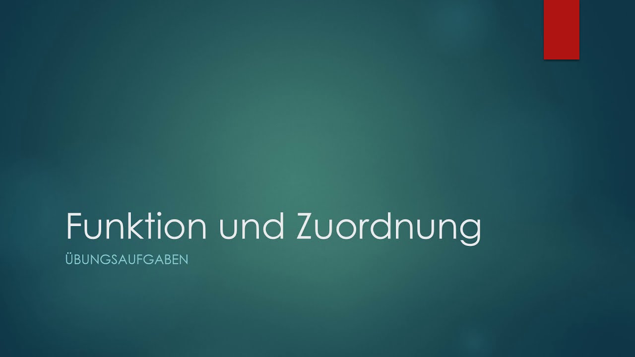 M08 Funktion Zuordnung Übungsaufgaben