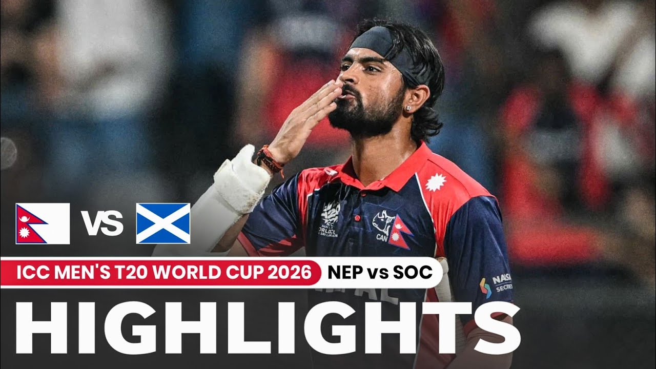 Scotland vs Nepal ICC T20 World Cup 2026 Match Highlights | SCO vs NEP World Cup Highlights