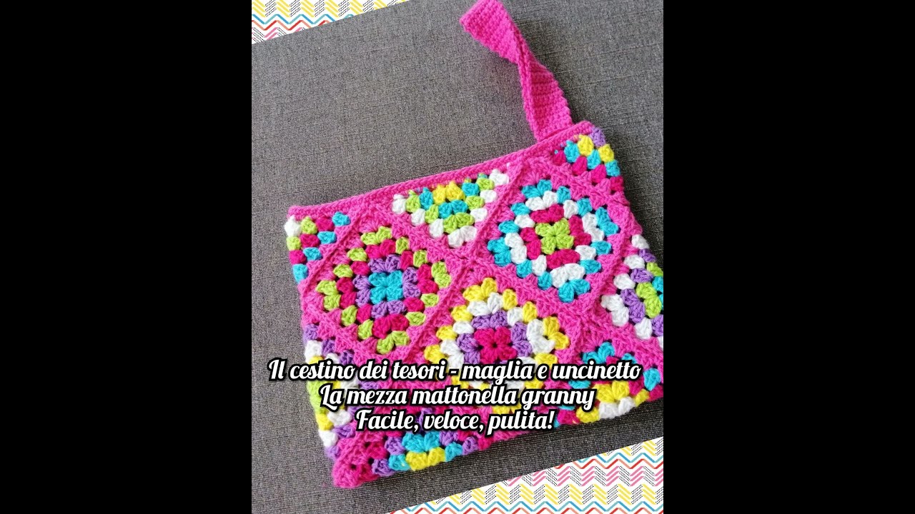 La MEZZA Mattonella Granny CLASSICA: facile, veloce, PULITA!! Niente fili da fissare!!