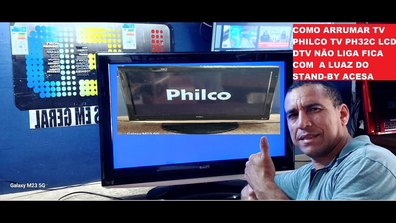 COMO ARRUMAR TV PHILCO TV PH32C LCD DTV NÃO LIGA FICA COM  A LUAZ DO STAND-BY ACESA E NÃO LIGA