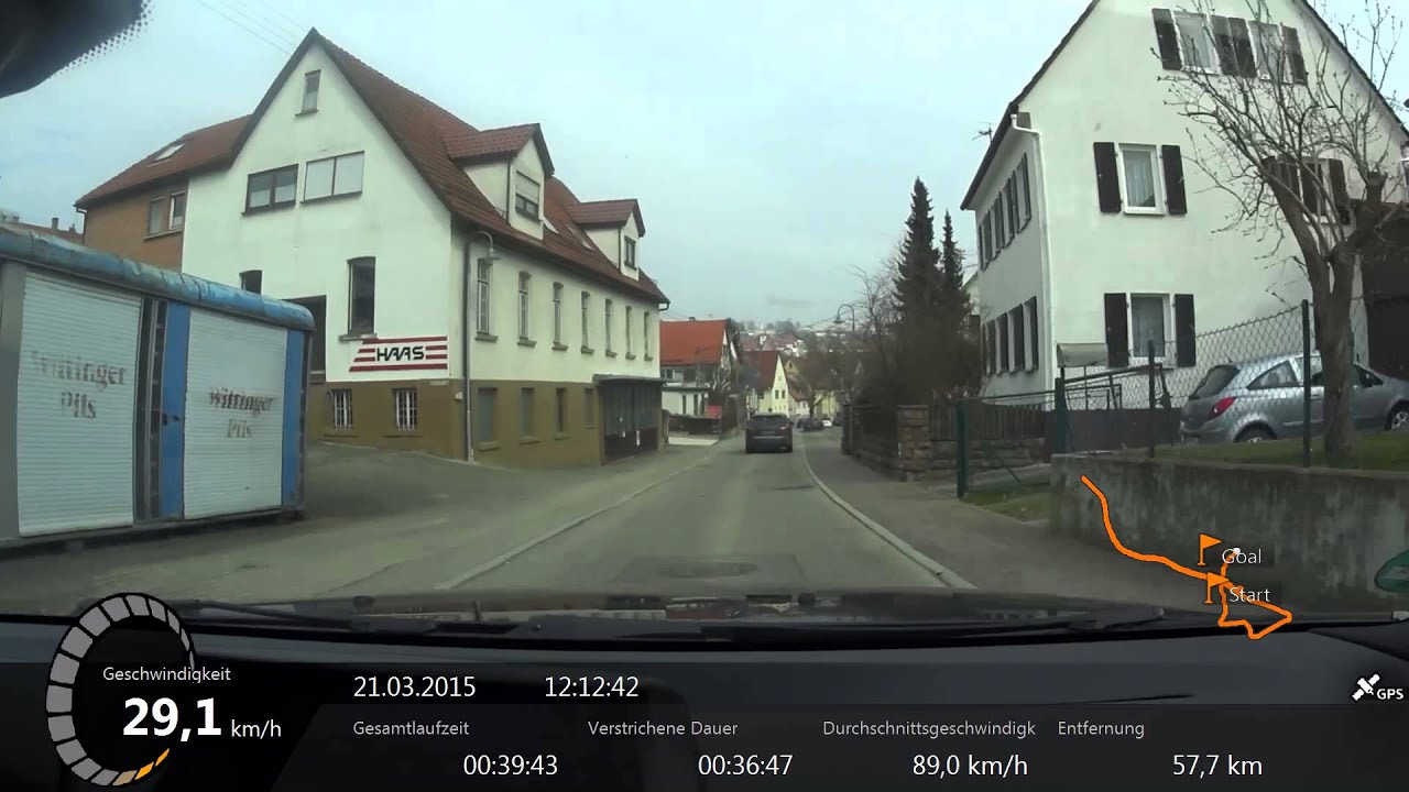 Fahrt durch Weissach