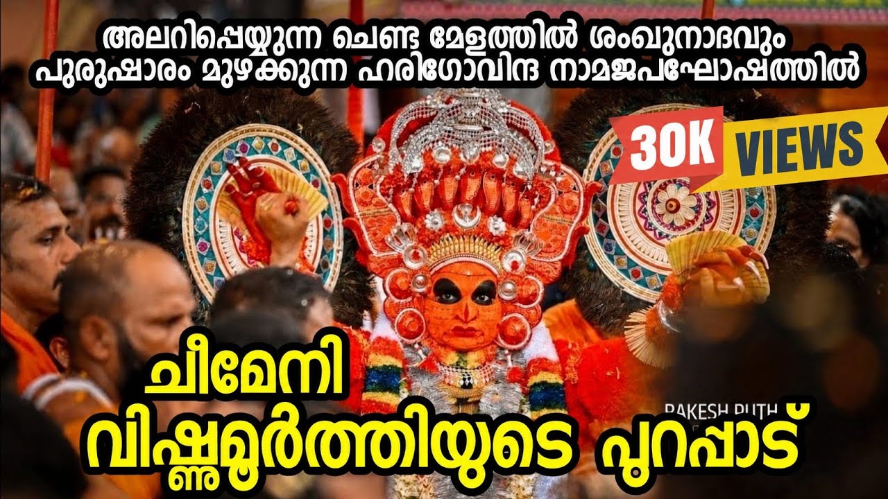 ചീമേനി മുണ്ട്യ  വിഷ്ണുമൂർത്തി പുറപ്പാട്  Cheemeni Mundya Vishnumoorthi #theyyam  #vishnumoorthi