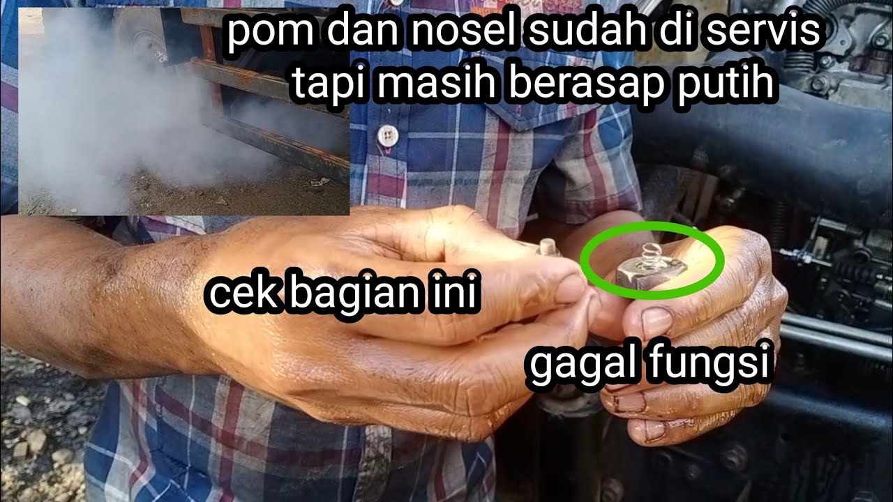 salah satu penyebab mesin diesel mengeluarkan asap putih pada truk ( hino lohan 500 )