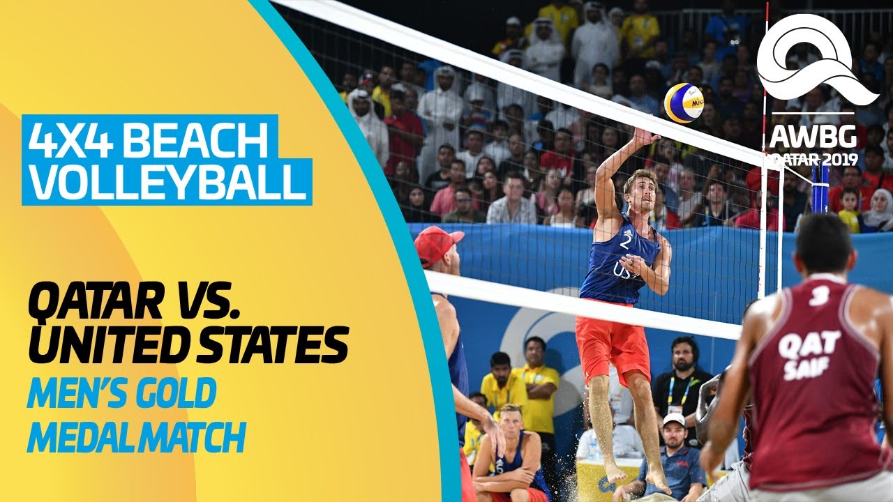 Beach Volleyball 4x4 - Qatar vs USA | Men's Gold Medal Match |ANOC World Beach Games Qatar 2019|Full
