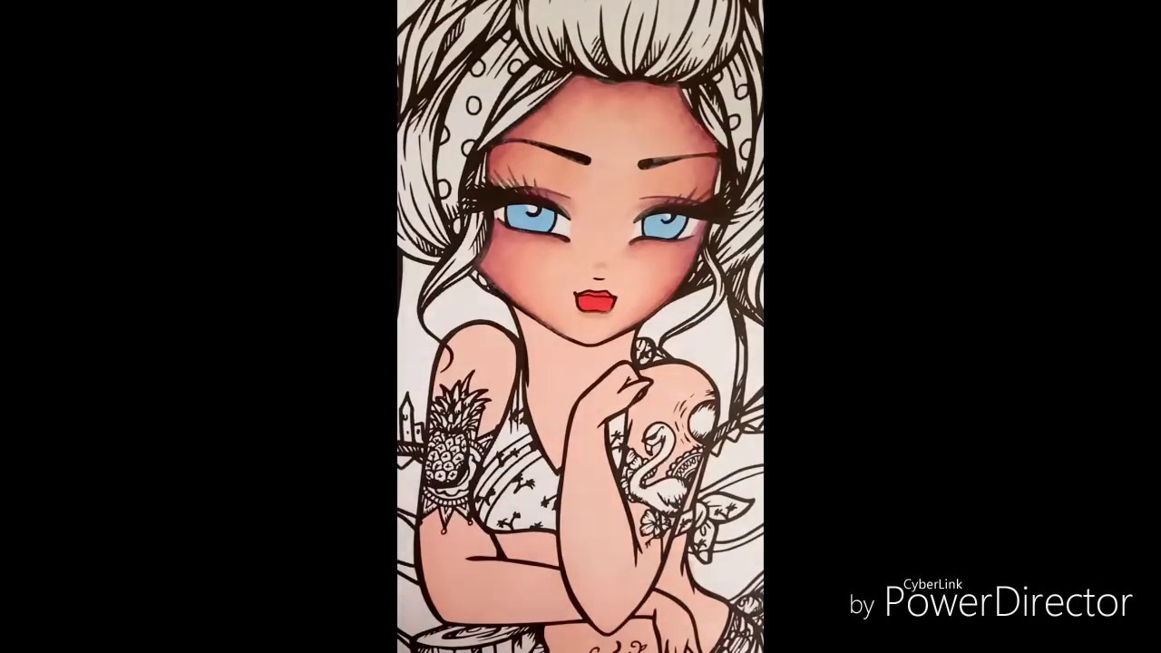 🧐 Coloring technique - pencils over markers part 1 Hannah Lynn