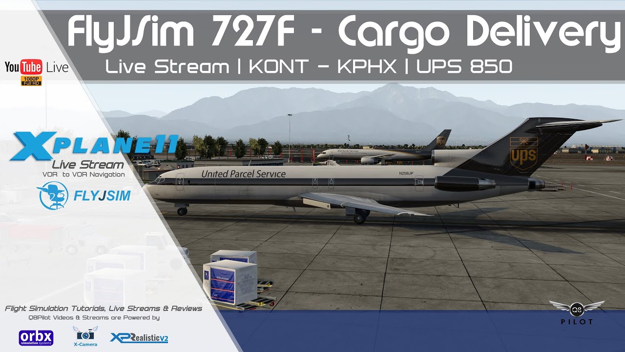 FlyJSim 727 F | KONT-KPHX | Cargo Delivery | X-Plane 11