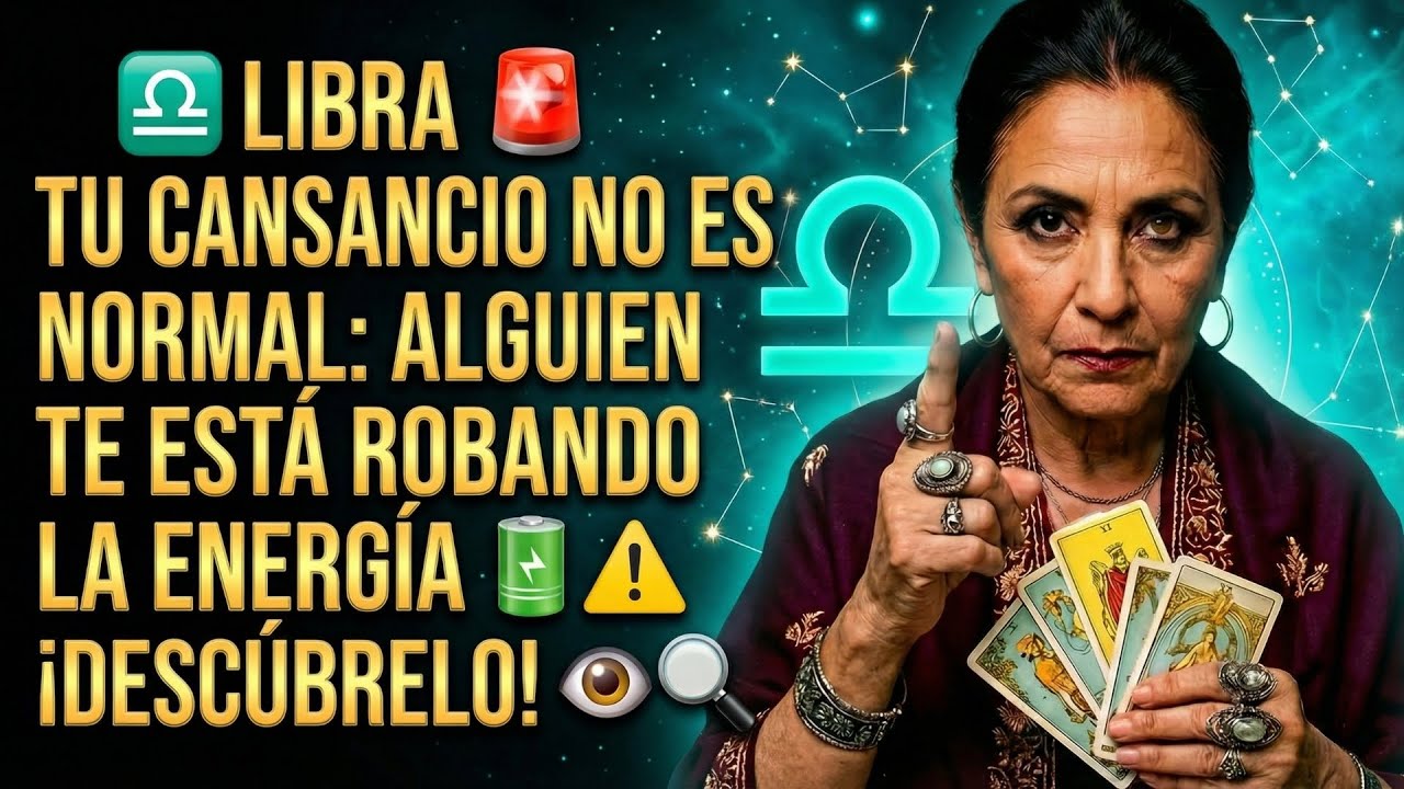 ♎ LIBRA 🚨 TU CANSANCIO NO ES NORMAL: ALGUIEN TE ESTÁ ROBANDO LA ENERGÍA 🔋⚠️ ¡DESCÚBRELO! 👁️🔍