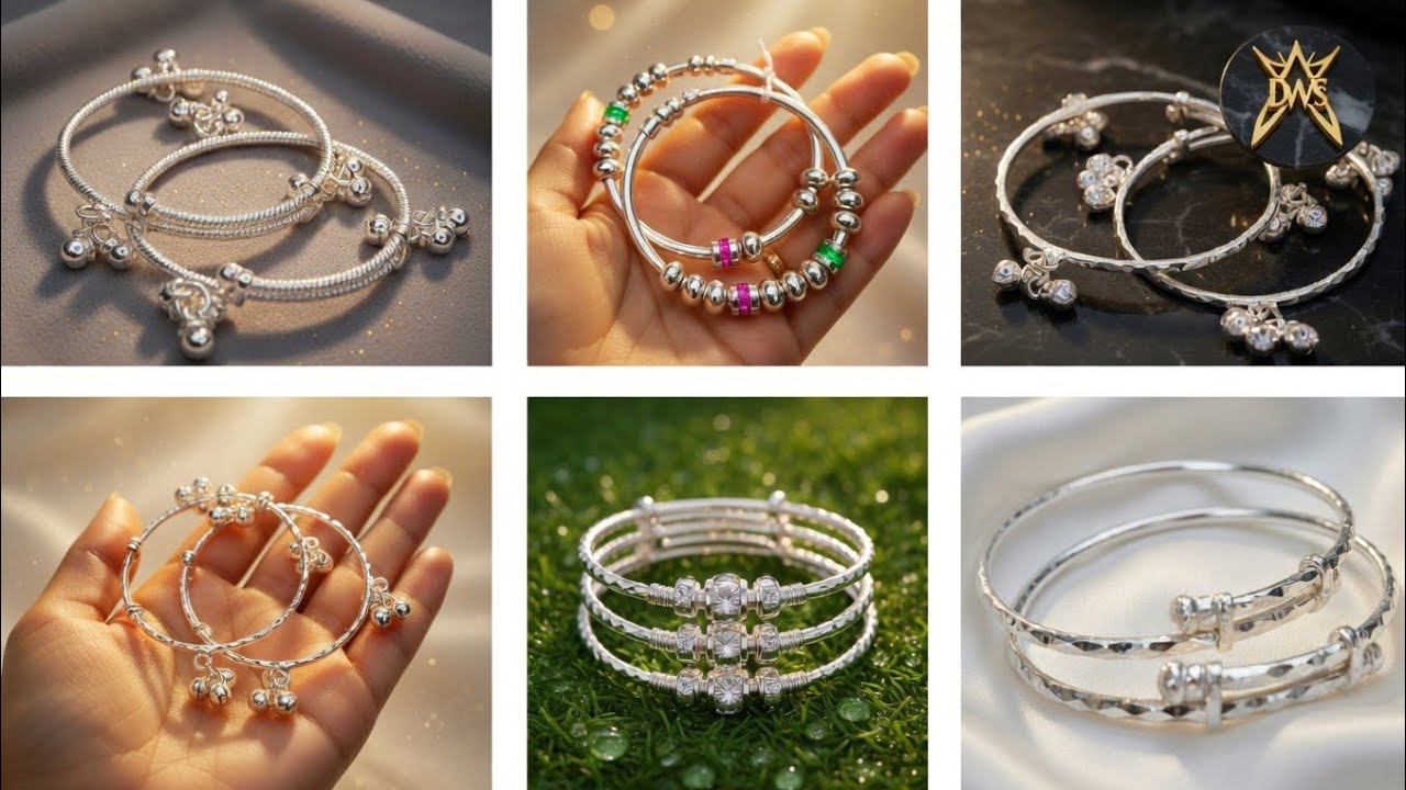 ছোট্ট সোনামনিদের জন্য অসম্ভব সুন্দর রুপার চুড়ির ডিজাইন ❤️