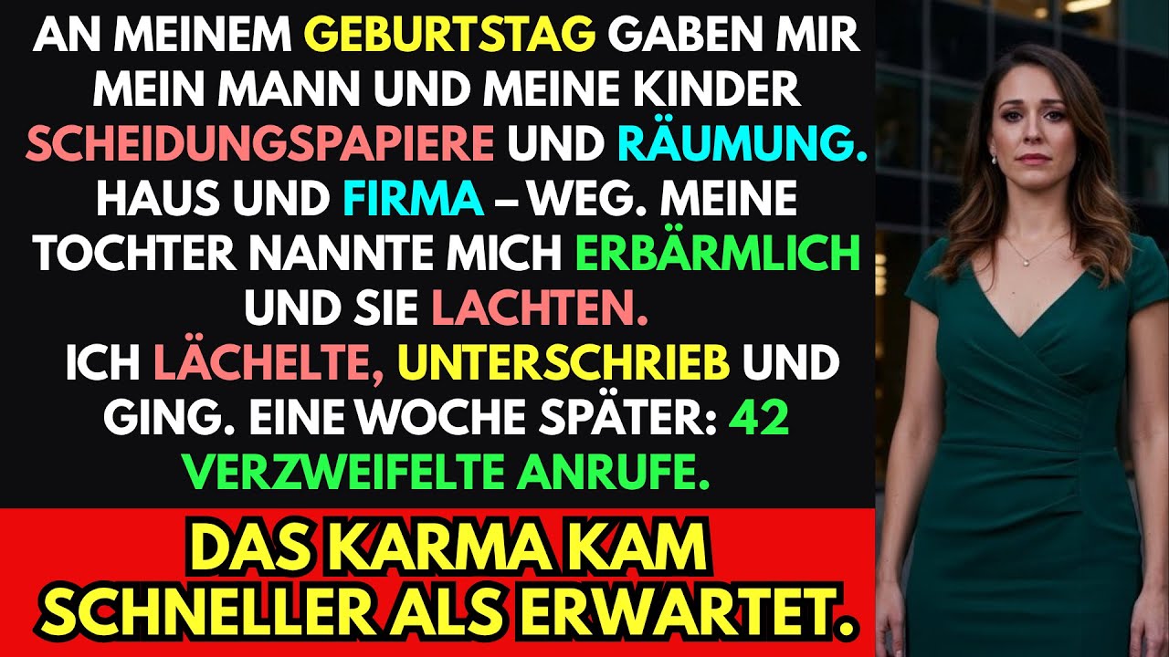 An meinem Geburtstag gaben mir mein Mann und meine Kinder die Scheidungspapiere und nahmen alles weg