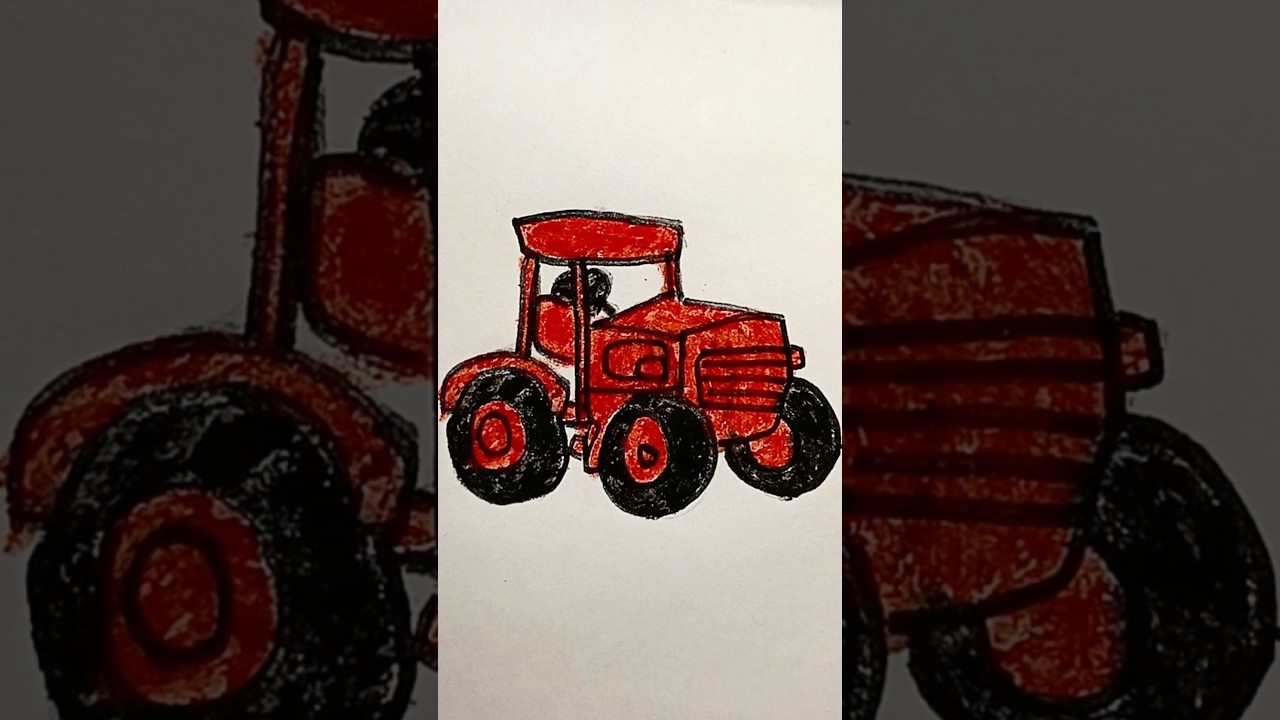 How to Draw and Color Tractor 