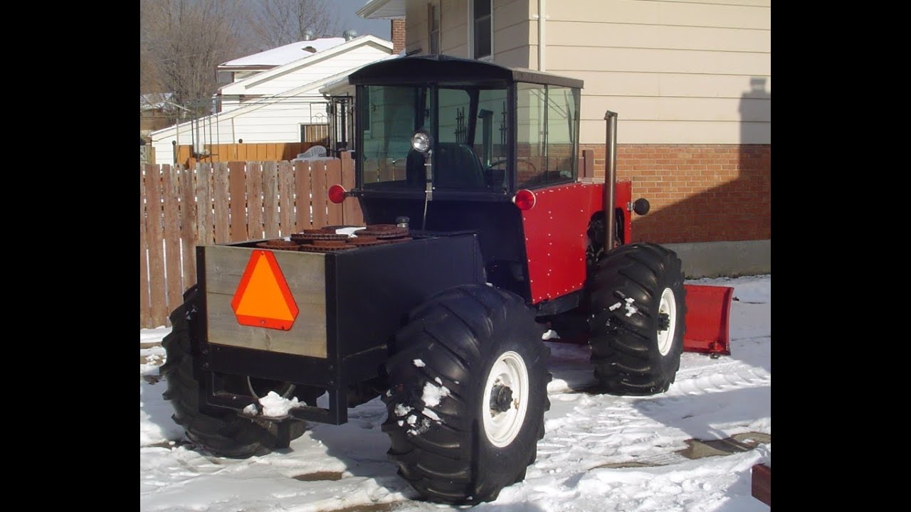 Homemade Tractor Plowing After Another Snow Storm Part II