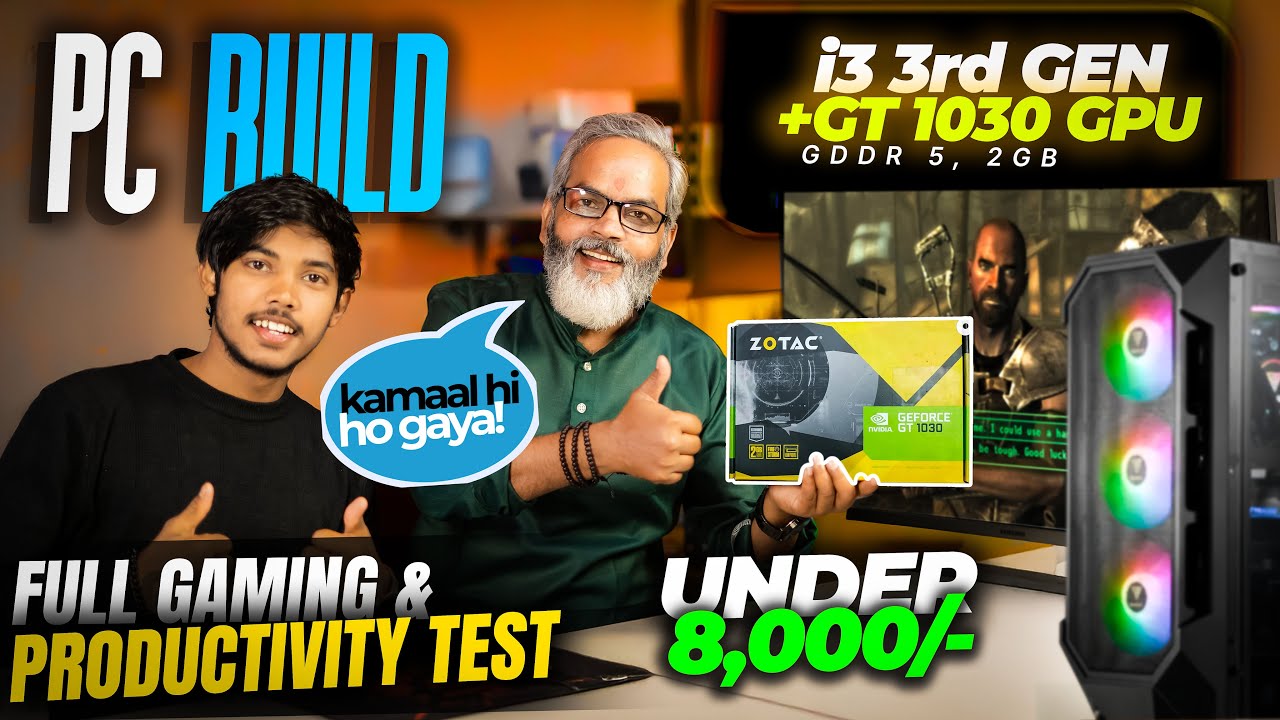 PC Build i3 3rd Gen + GT 1030 GPU 🔥 Full Gaming & Productivity Test