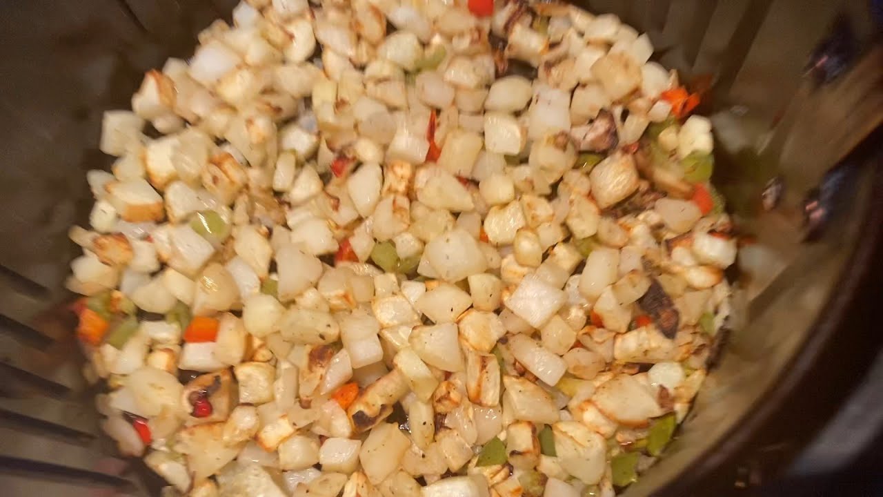 Air Fryer Frozen Potatoes O'Brien - How To Cook Diced Potatoes With Peppers And Onions In Air Fryer
