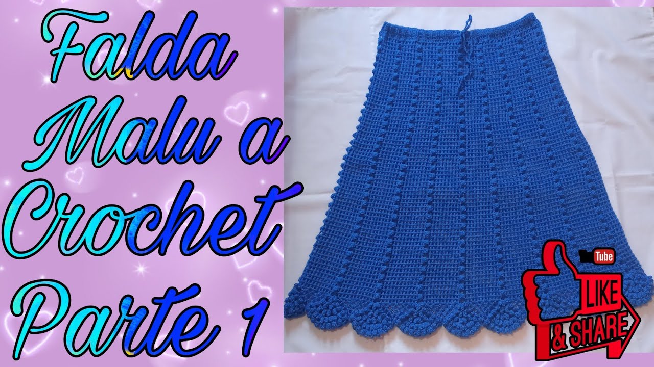 Falda Malu a Crochet Parte 1 😍 🥰 😘
