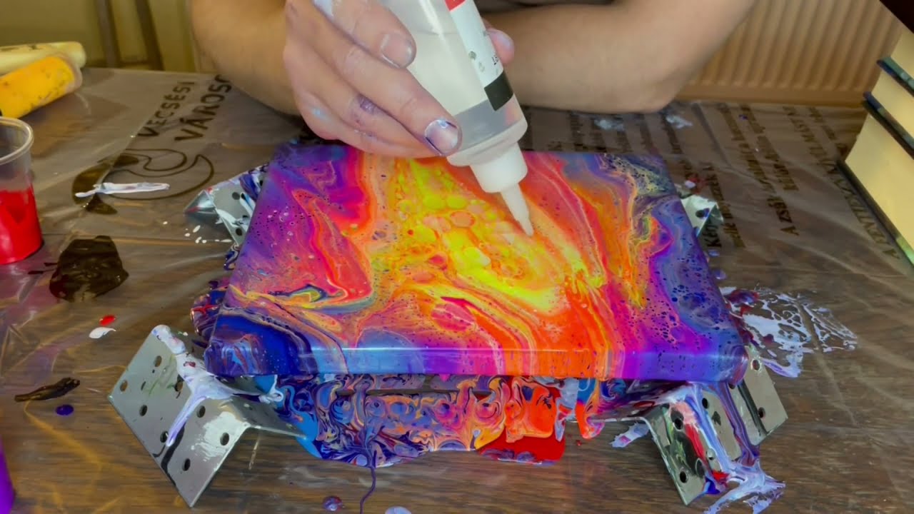 Fluid Art Chameleon Cells (silicon oil)