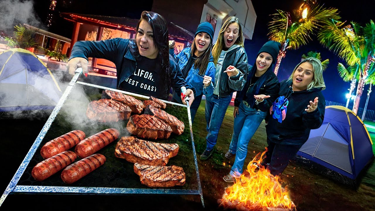 FIZ UM MEGA CHURRASCO NA PRIMEIRA NOITE DAS BOIADEIRAS