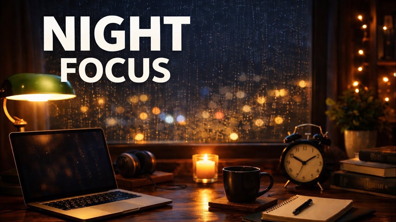 Rain Sounds for Deep Focus | Late Night Study Ambience