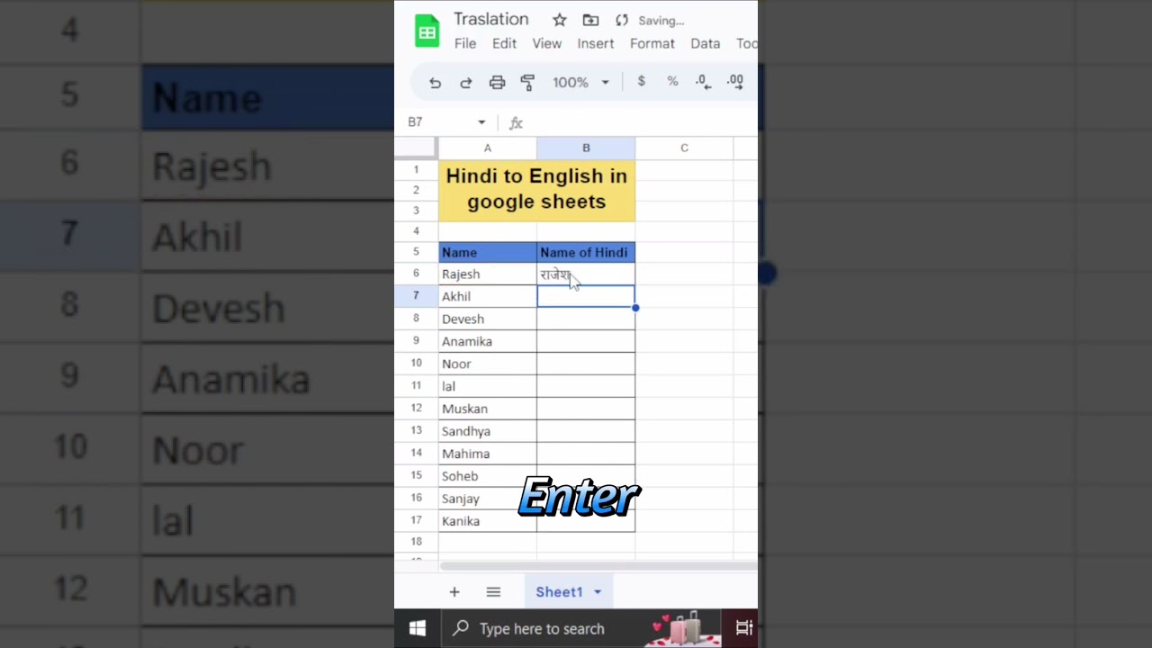 Translation in seconds | google sheets  #excel #datascience #computerskills #advance #coding #trend