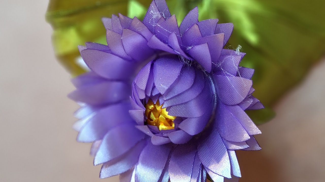 Create beauty with ribbon flowers 👌/Friendly to beginners and so easy 🌷🌹🥰