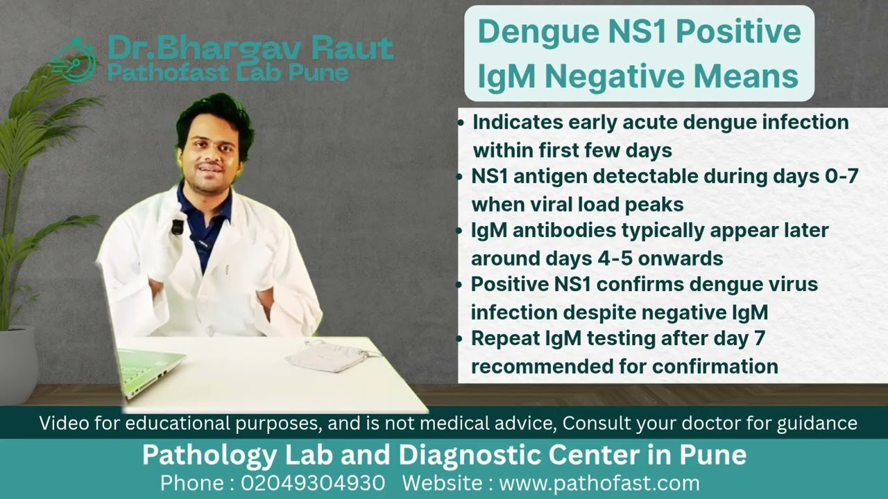 Dengue NS1 Positive, IgM Negative Report Meaning | Dengue Report Explained