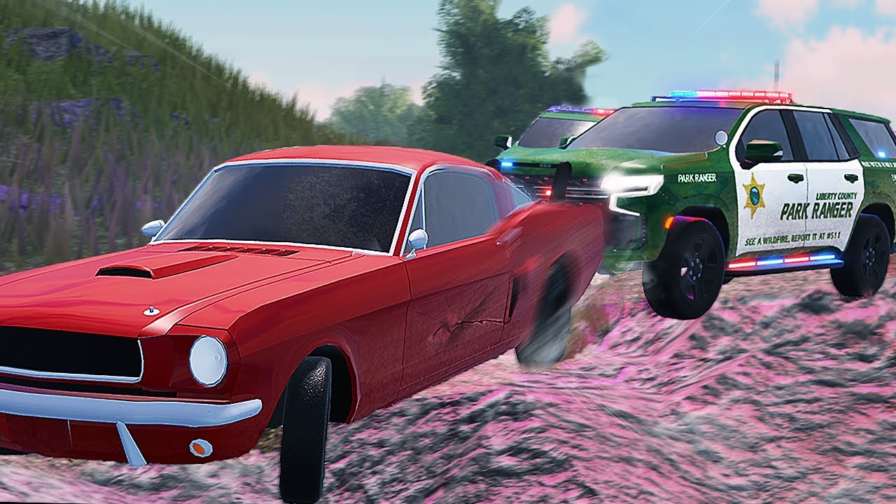 Car FLIES off a MOUNTAIN being chased by Park Rangers!