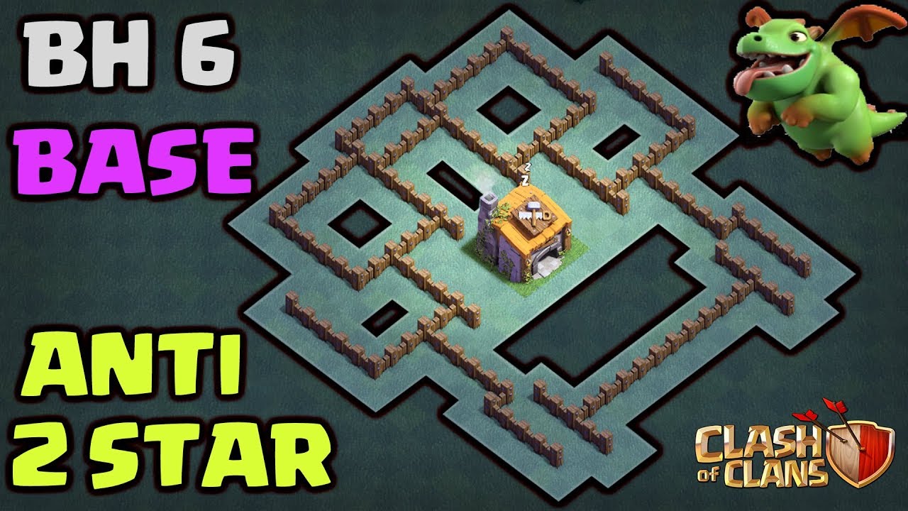 ⚔BH6 Base Builder Hall 6 ⚔IMPOSSIBLE 2 STAR With Replay Anti Giant Anti Barcher | CLASH OF CLANS