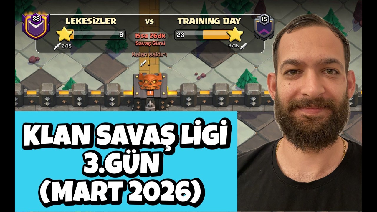 NEREDE KALMIŞTIK ! KLAN SAVAŞ LİGİ 3.GÜN ! CLASH OF CLANS