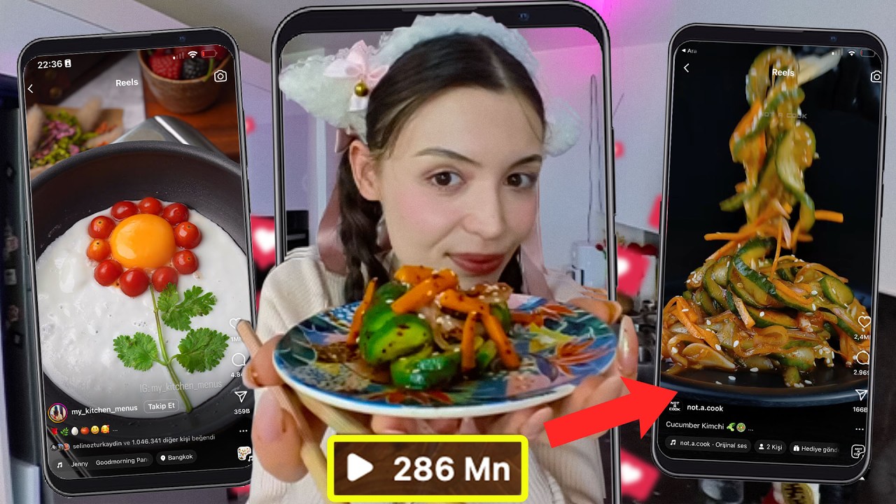 BİR GÜN BOYUNCA 1OO MİLYON İZLENMİŞ YEMEK TARİFLERİNİ TEST ETTİM!