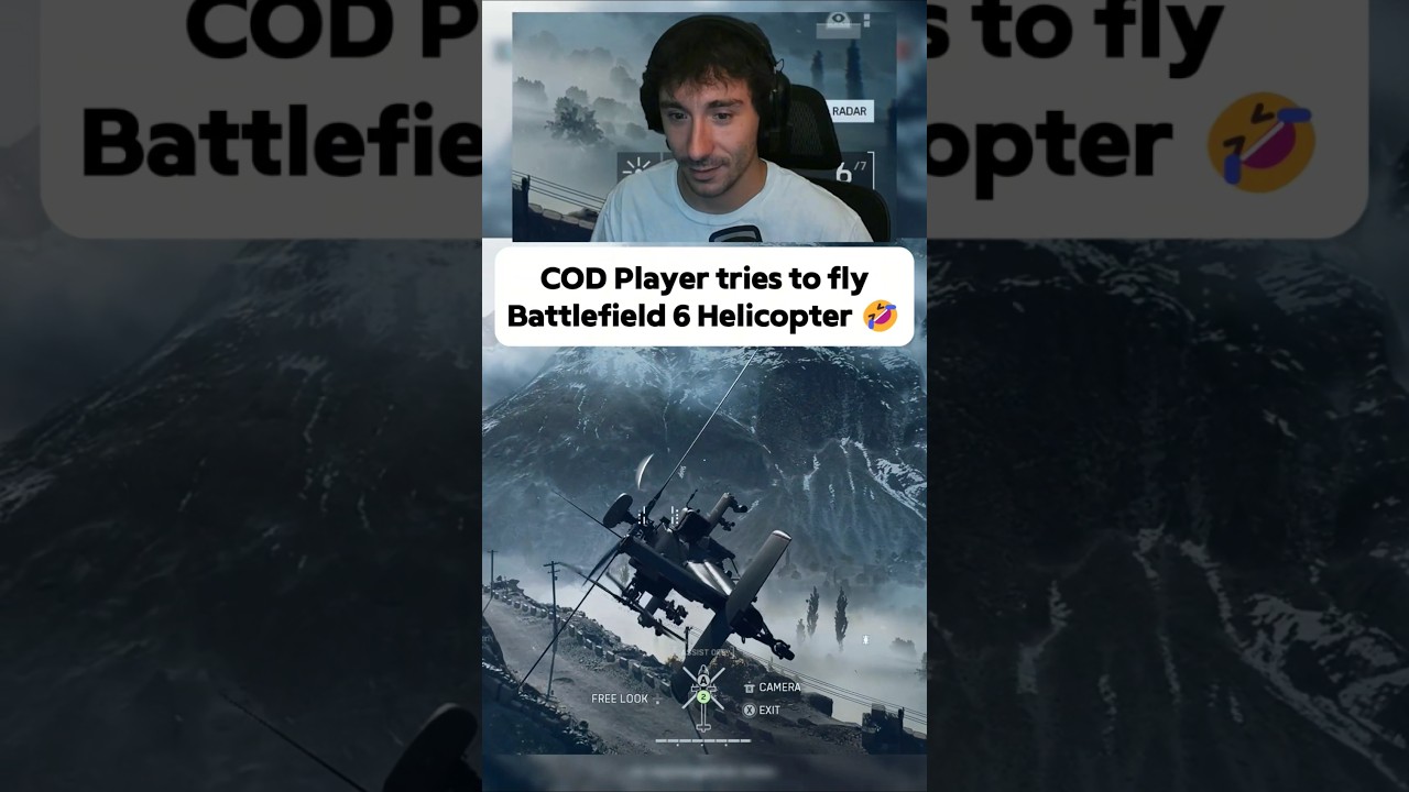 Call of Duty player tries to fly Battlefield 6 Helicopter! 🤣