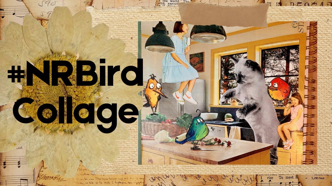 #nrbirdcollage Nellie & Ruth For the Birds Challenge | Who'd In The Kitchen|#surrealcollage #collage