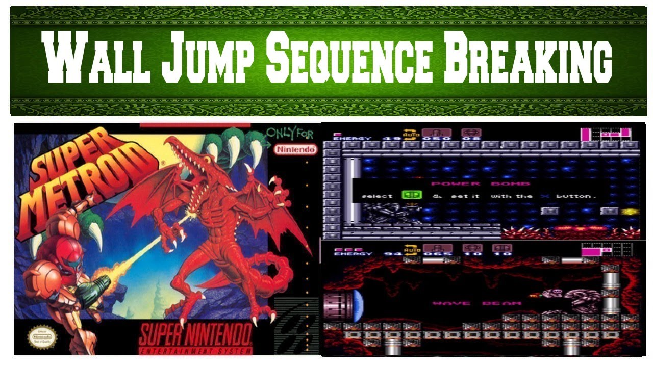 Super Metroid - Wall Jump Sequence Breaking - Early Power Bombs & Wave Beam