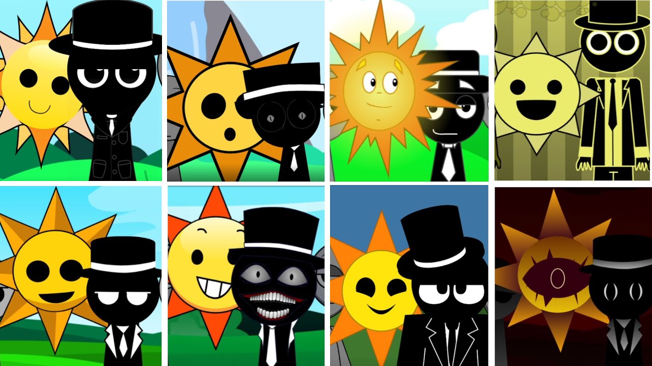 Incredibox - Sprunki but only MR.BLACK HAT and MR.SUN in ALL Different Mods.New Version 17