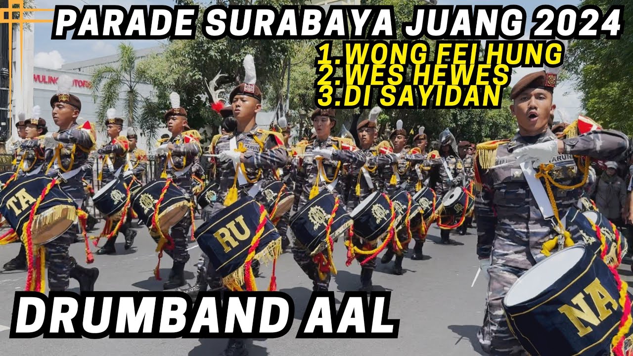 DRUMBAND AAL GITA JALA TARUNA AKADEMI ANGKATAN LAUT KEREN 🔥 PARADE SURABAYA JUANG #drumband #aal