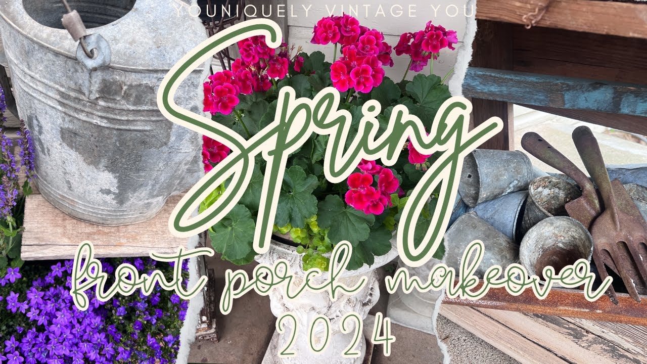 SPRING🌿PORCH MAKEOVER 2024 || VINTAGE RUSTIC THRIFTED DECOR FOR YOUR PORCH || PORCH DECORATING IDEAS