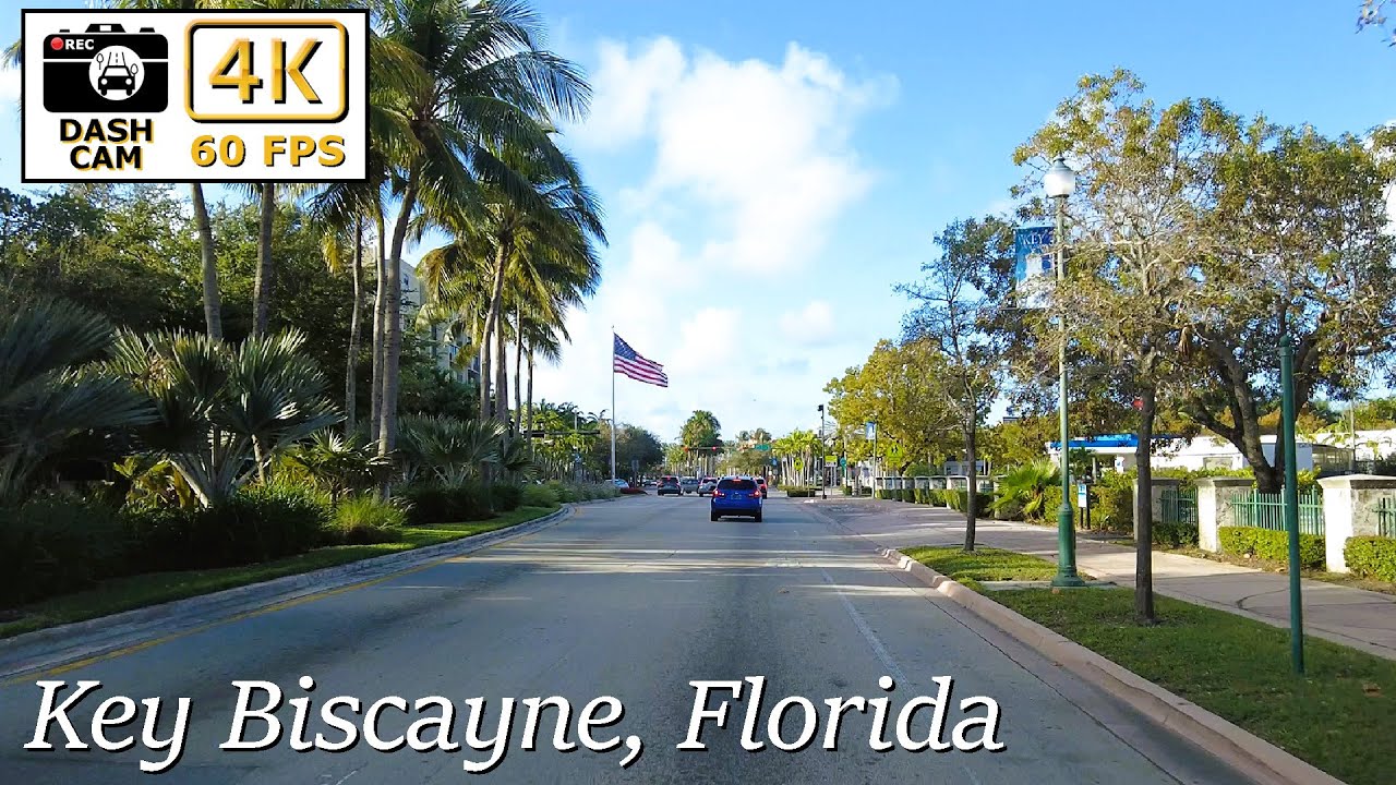 🚗🌴 Journey Through Paradise | Key Biscayne, Florida 4K Scenic Drive 🌊☀️