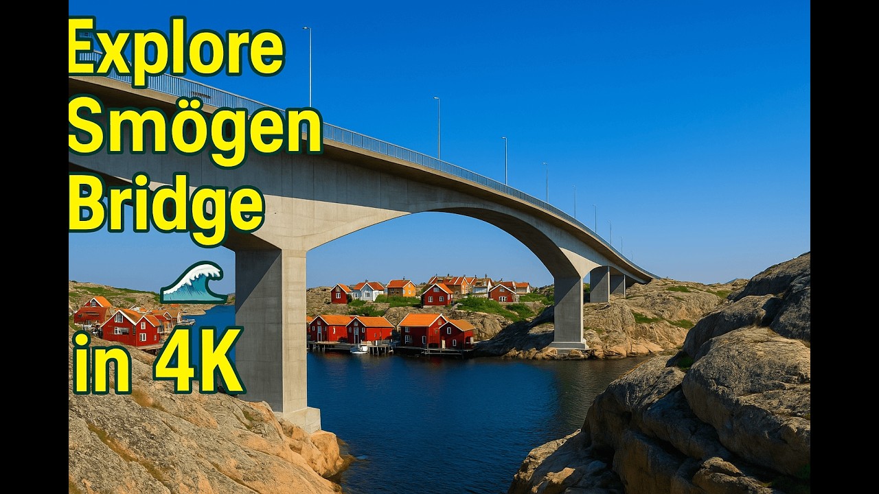 Walk over Smögen Bridge Beautiful day in 4K Sweden 🌉🇸🇪
