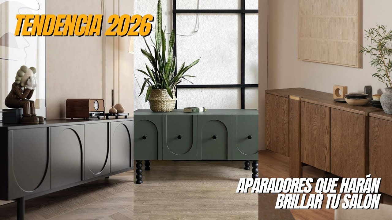 Tendencias 2026 - 23 aparadores que har&aacute;n brillar tu sal&oacute;n 🔥