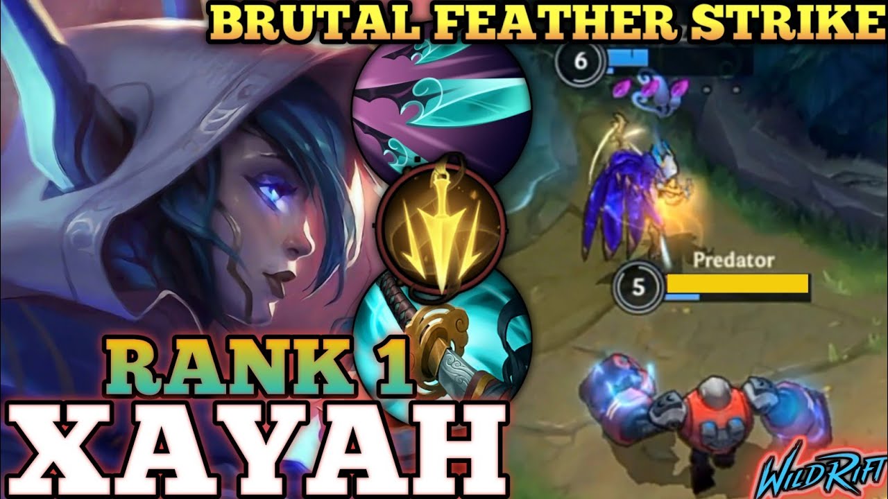 XAYAH 100% FEATHER STRIKE DMG! OP BUILD + QUADRA MVP PLAY - TOP 1 GLOBAL XAYAH BY 19Zz - WILD RIFT