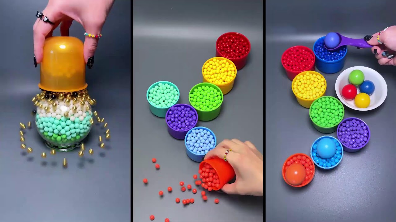 Satisfying Beautiful Beads, Colorful Balls, Haba Slope, Xylophone,  Falling Beads Reverse Video ◀️