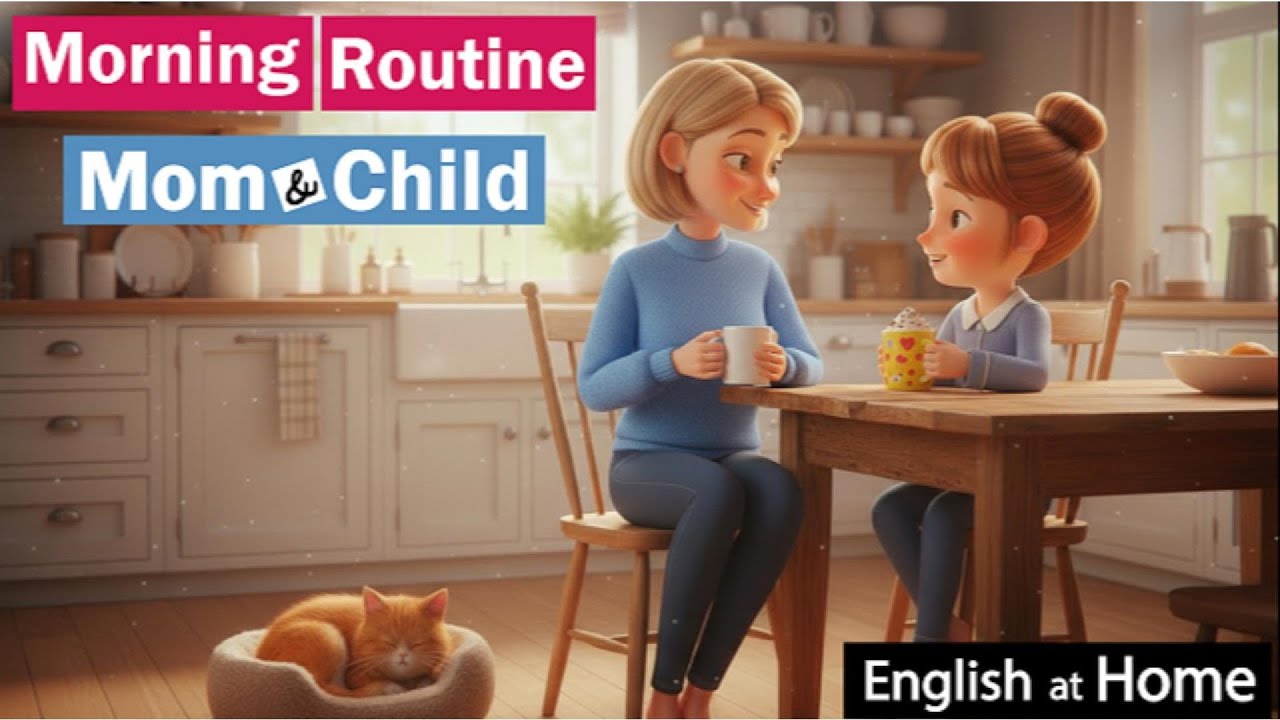 Mom and Child Morning Routine English Conversation |50 Morning Routine English Phrases for Kids