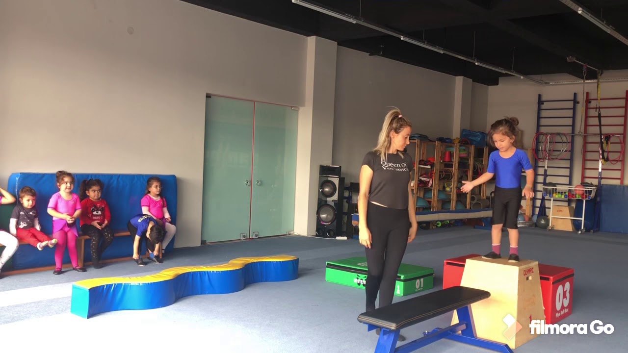 3-4-5 yaş Cimnastik denge çalışması Gymnastics training for kids