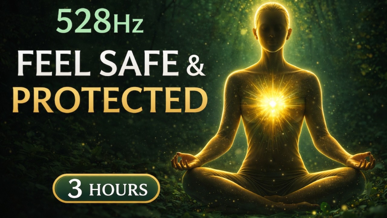 528Hz Feel Safe & Protected 🌿 Nervous System Calm for Deep Rest (3 Hours)
