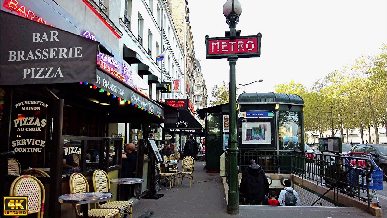 Porte de Pantin ➡ Avenue Jean Jaurès ➡ Place Stalingrad - Walk in Paris